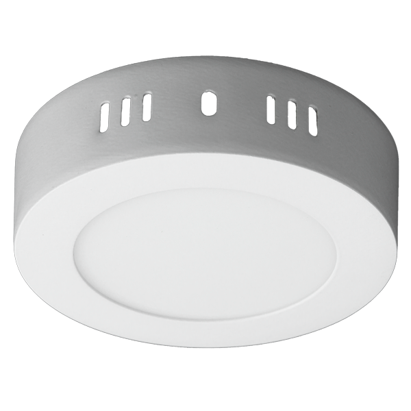 Panel Led Sobrepuesto Redondo 6W 6500K Luz Dia