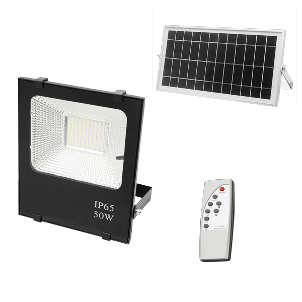 Proyector Led Recarga Solar 60W Con Control Remoto – Panel 15W