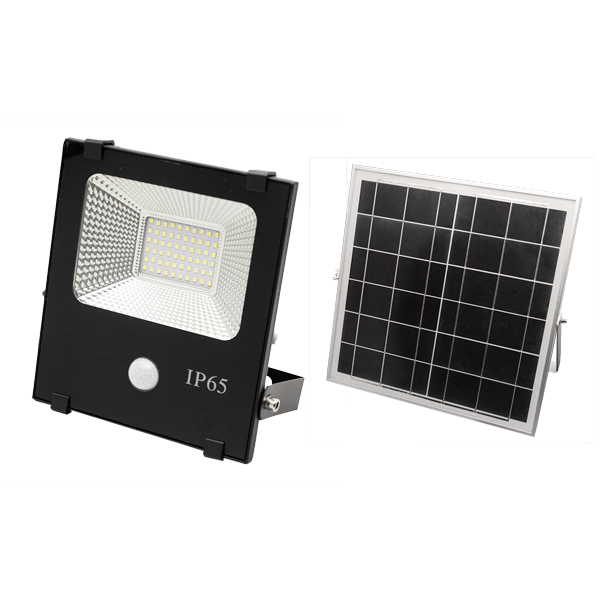 Proyector Led Recarga Solar 30W Con Sensor – Panel 8W