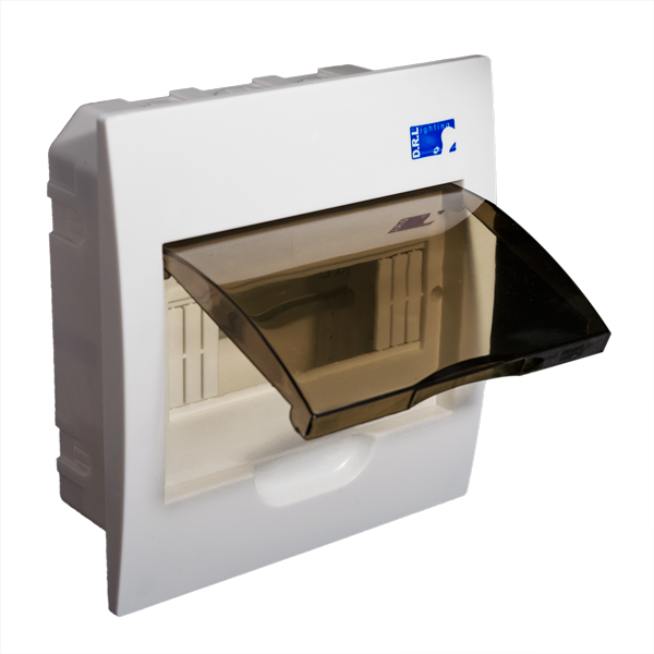 Tablero Embutido Tapa Clara 8 Modulos