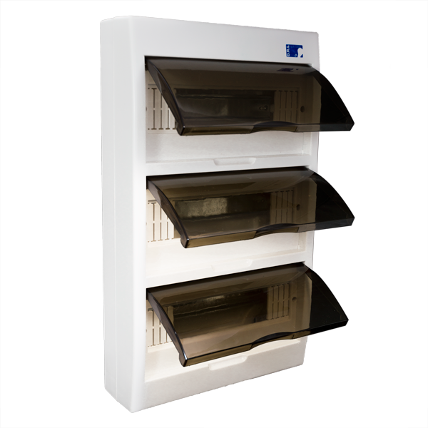 Tablero Sobrepuesto Tapa Clara 36 Modulos