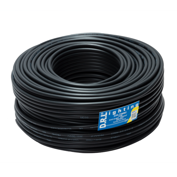 Cordon H05Vv-F 3X0.75Mm 100M Negro SIL