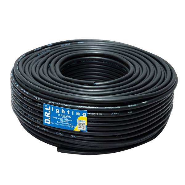 Cordon H05Vv-F 3X1.0Mm 100M Negro Veltrox