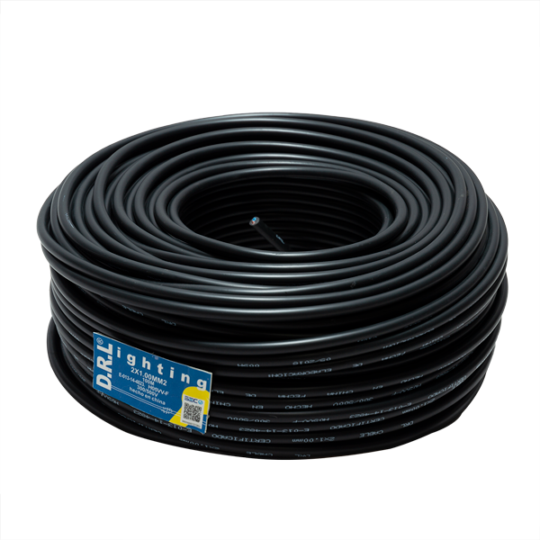 Cordon H05Vv-F 2X1,0Mm 100M Negro SIL