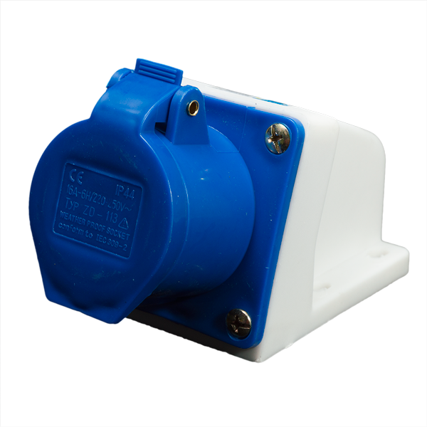 Enchufe Industrial Hembra Sobrepuesta 16A 2P+T