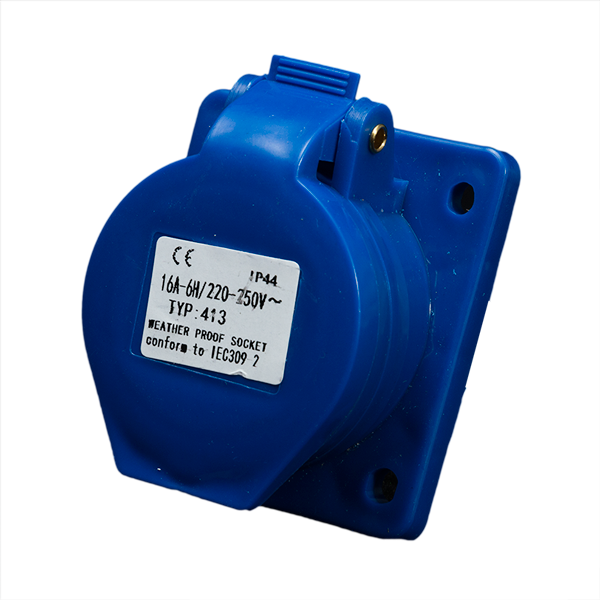 Enchufe Industrial Hembra Embutida 16A 2P+T