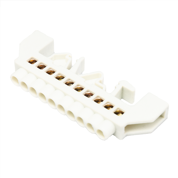 Barra Aislada De Conexión 10 Polos Blanco