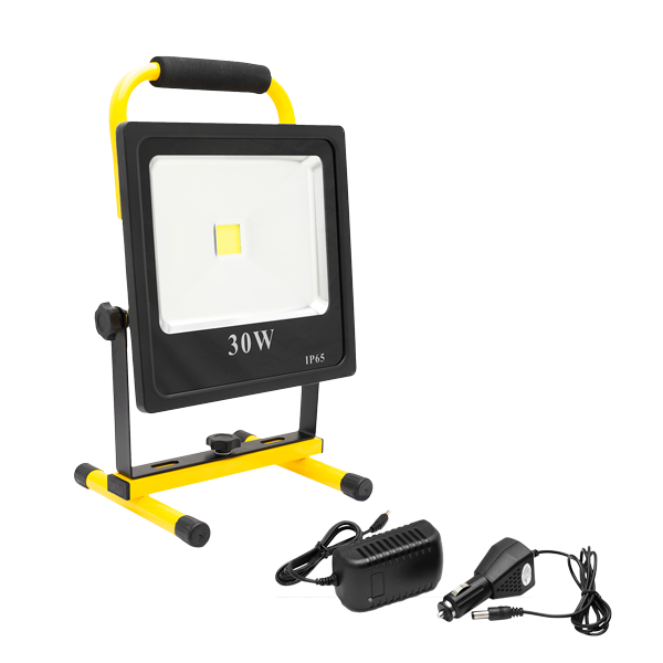 Proyector De Area Led Recargable 30W Con Soporte