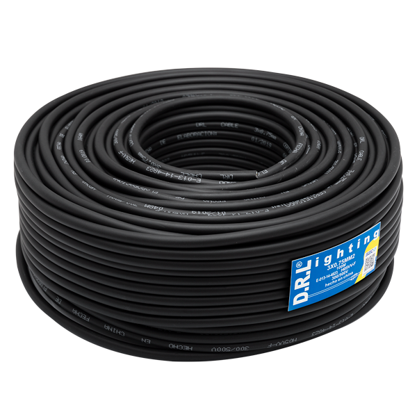Cordon H05Vv-F 2X1.5Mm 100M Negro SIL