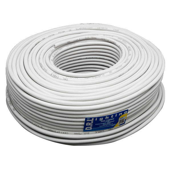 Cordon H05Vv-F 2X1.5Mm 100M Blanco SIL