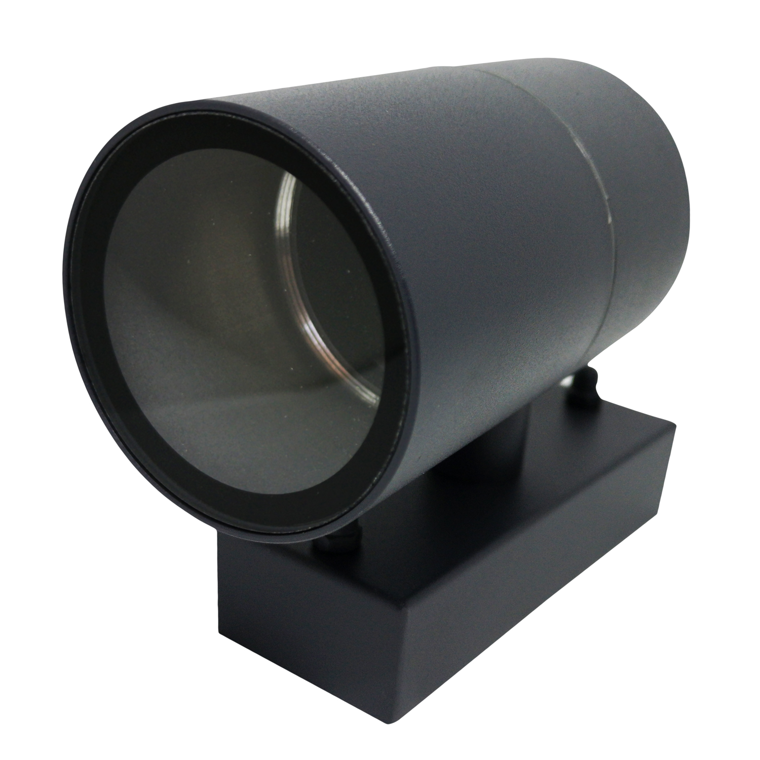 Aplique circular orientable IP44 GU10 Gris oscuro 1 Luz